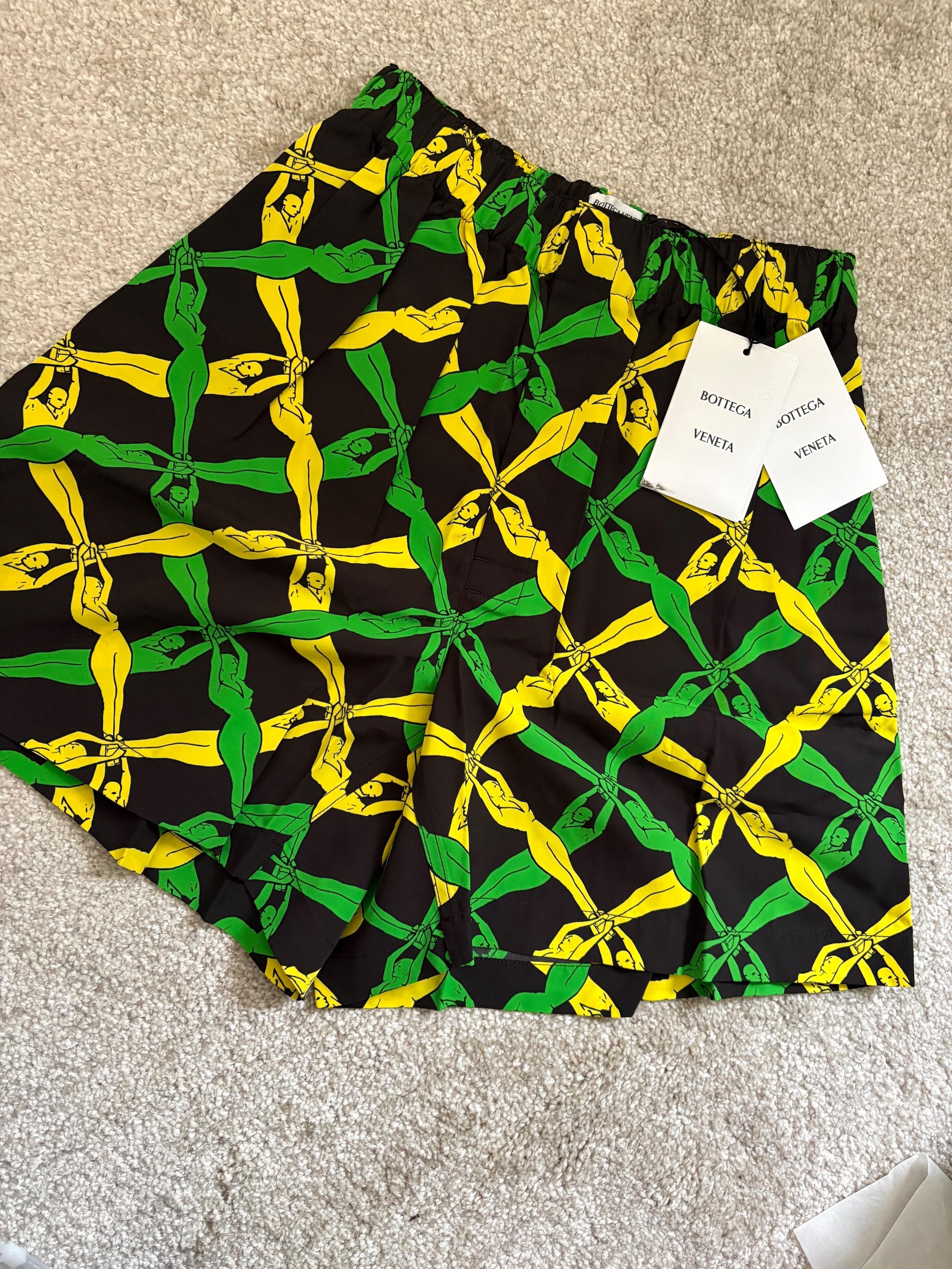 Bottega Veneta Printed High Waist Shorts