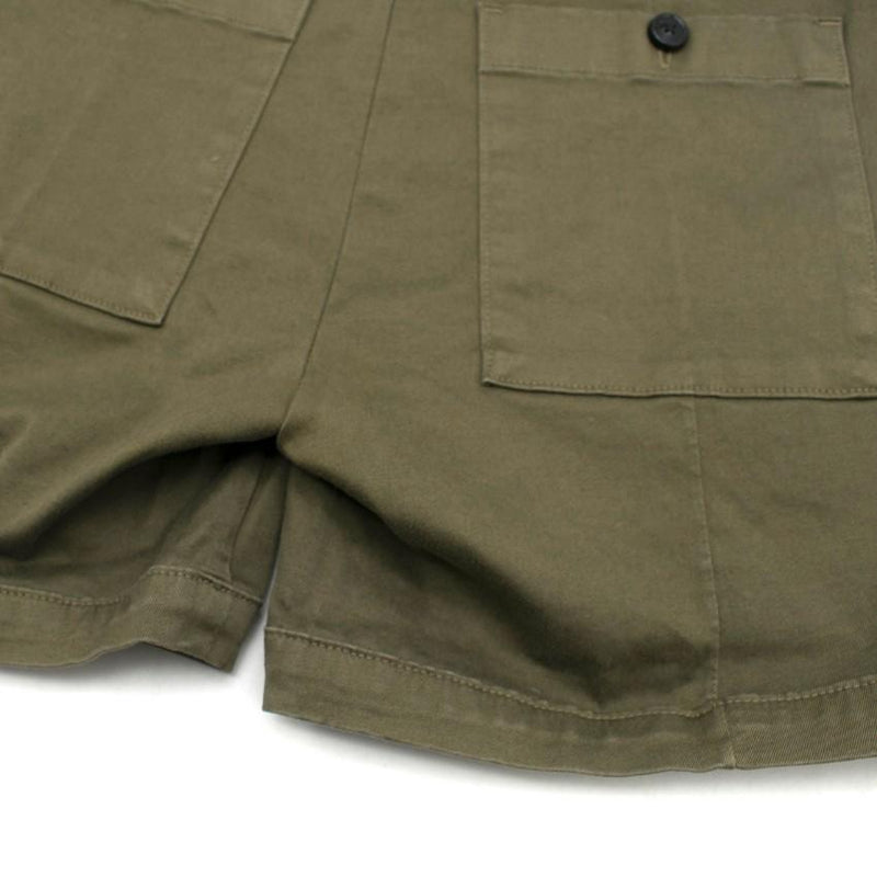 Frame Army-green Le Cuffed Shorts