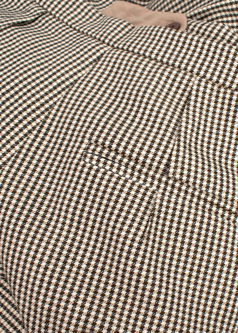 Fendi Brown Houndstooth Wool Trousers