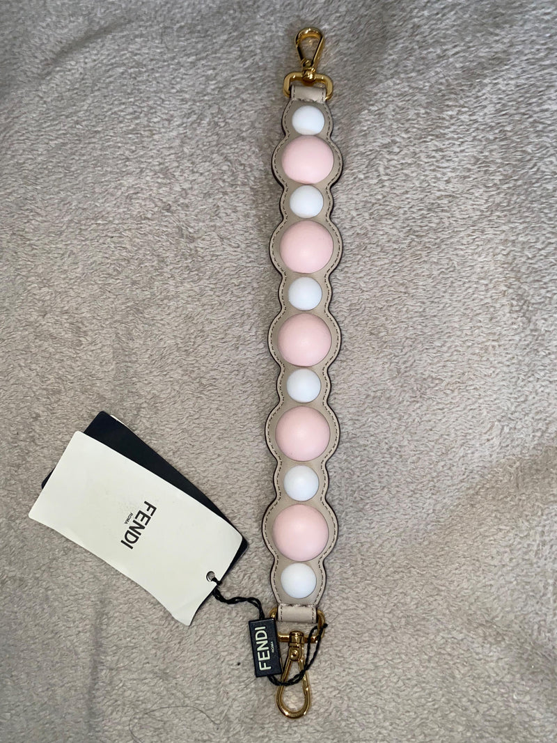 Pastel leather bag strap