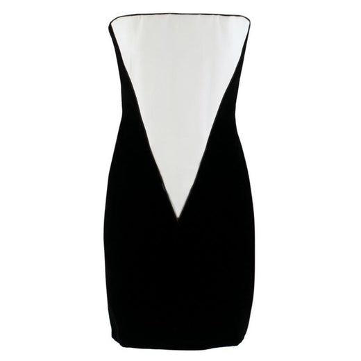 Amanda Wakeley Black Velvet Dress with White Silk Insert