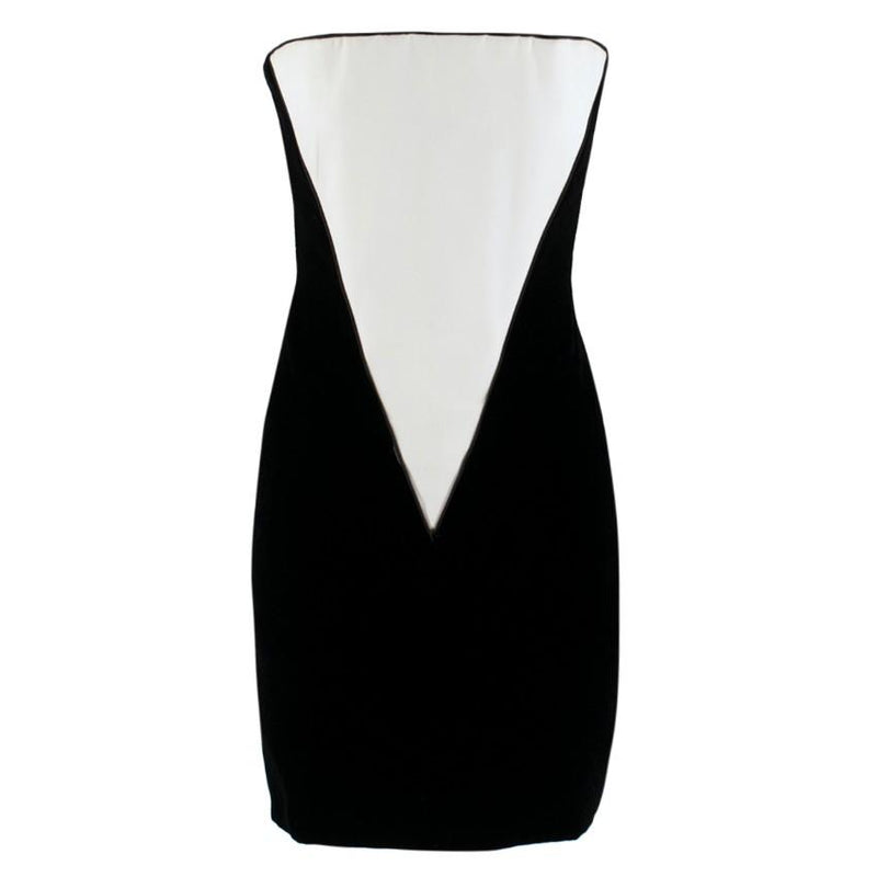 Amanda Wakeley Black Velvet Dress with White Silk Insert