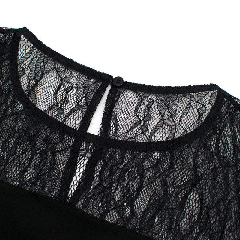 Bespoke Black Lace Panelled Top