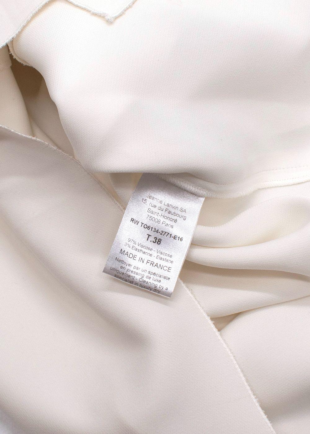 Lanvin Cream Pussybow Frill Blouse