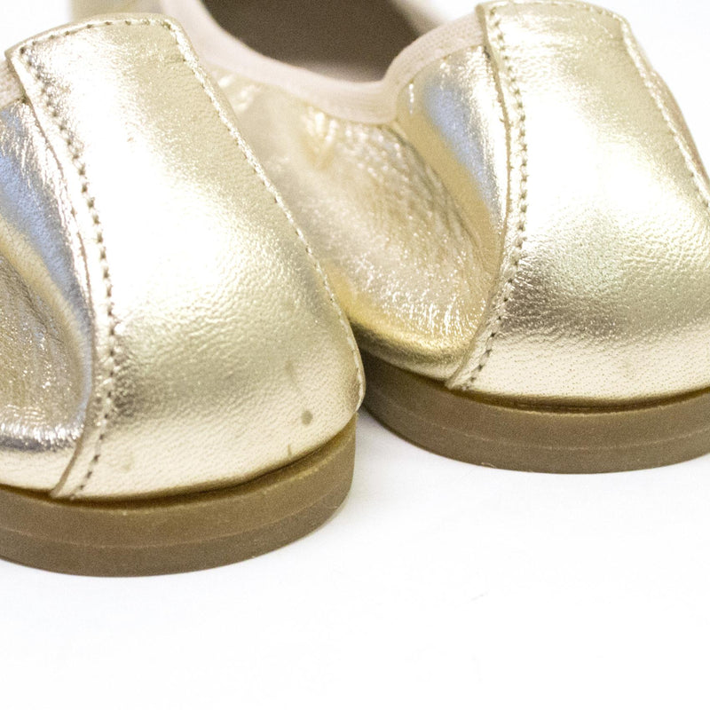 Equerry Metallic Gold Ballerina Shoes