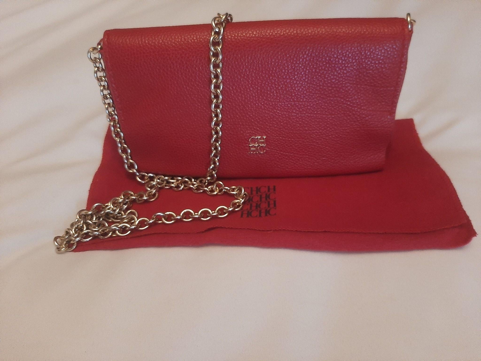 Red leather bag