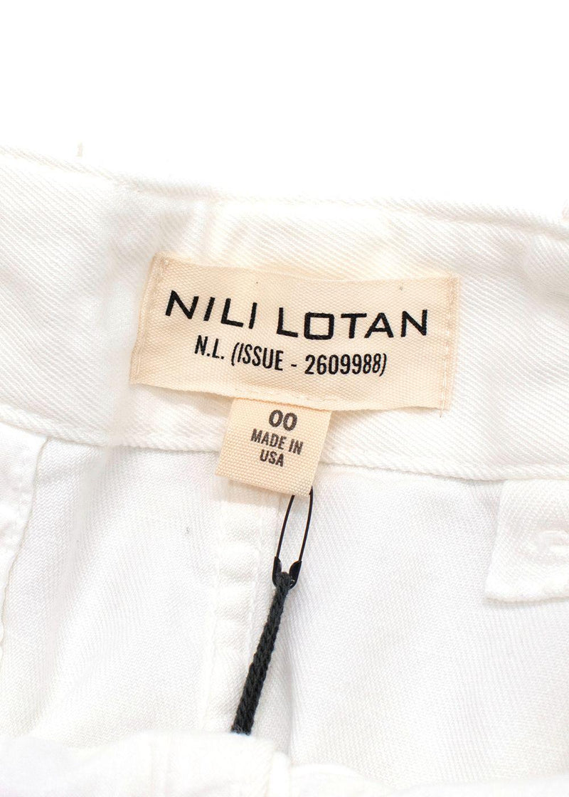 Nili Lotan White Cargo Trousers