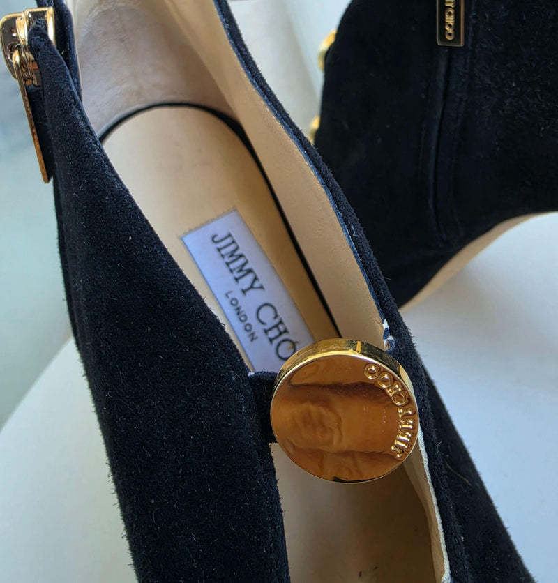 Jimmy Choo Black Suede Lorna Booties
