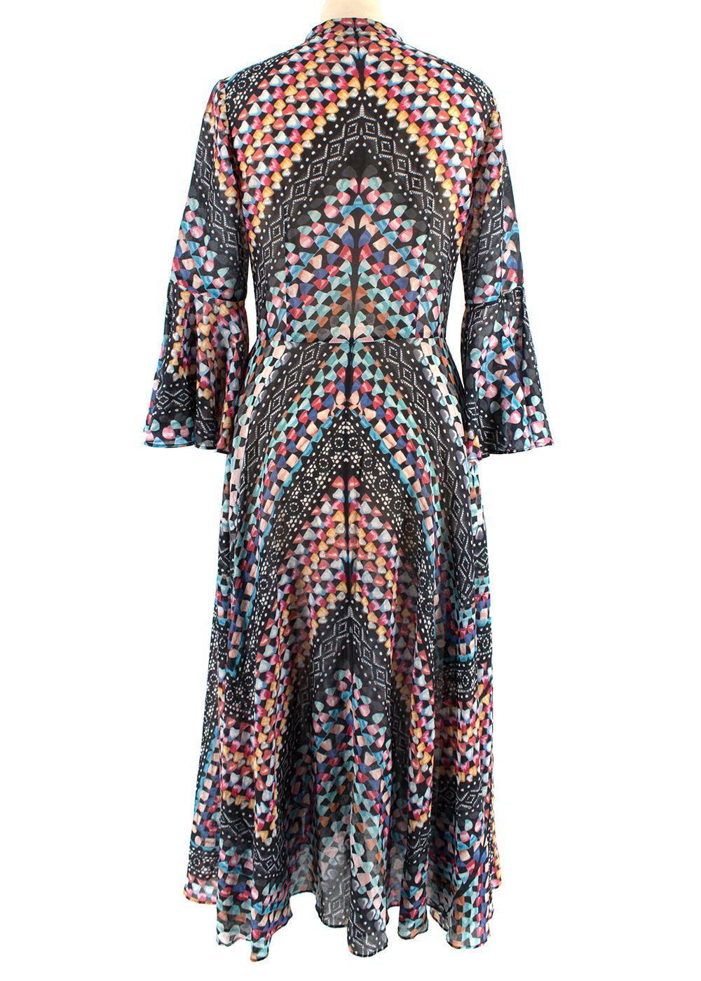 Multicoloured Button Down Shirt Dress