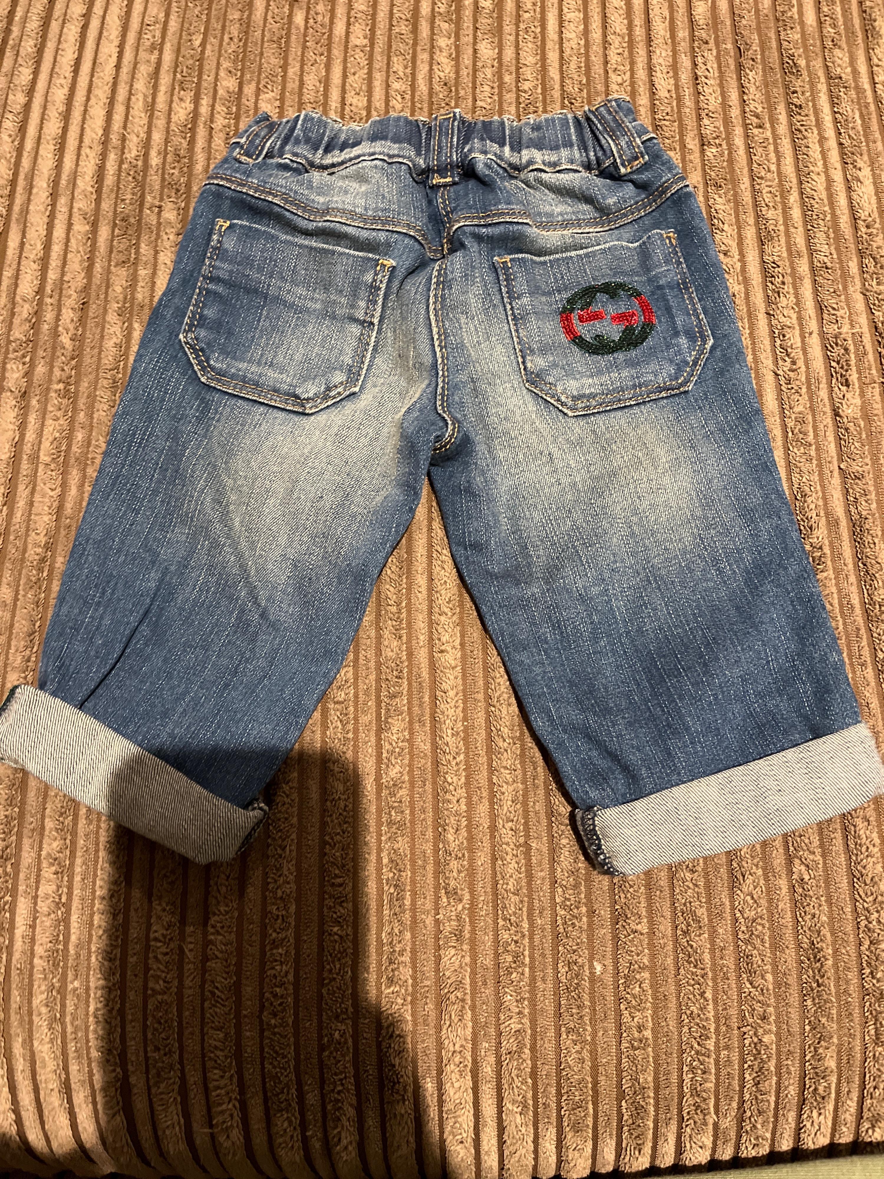 Mid-wash denim jeans