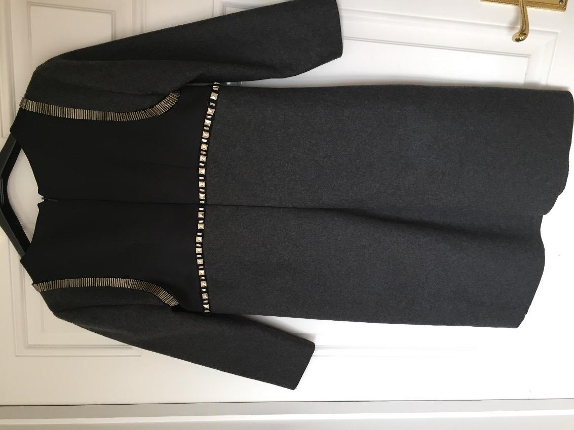 Alberta Ferretti Grey Embellished Silk Dress