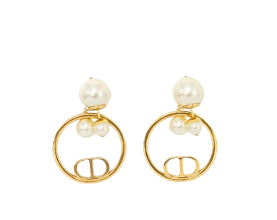 Dior Faux Pearl Drop Earrings