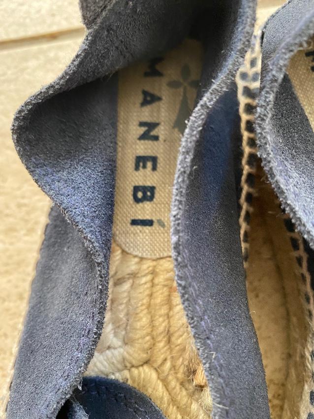 Manebi Blue Canvas Espadrilles