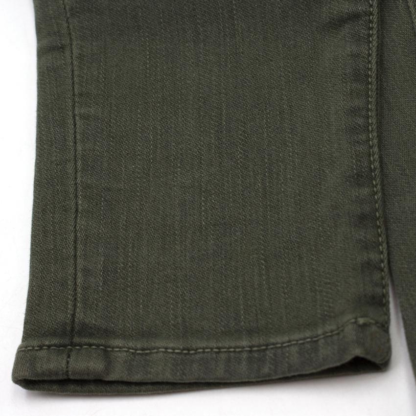 J Brand Khaki Green Roz Moto Skinny Jeans