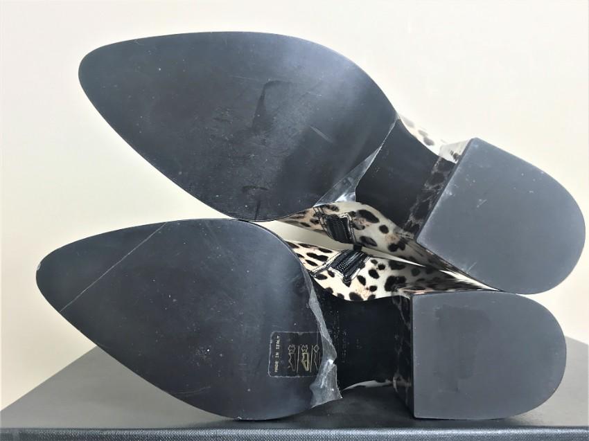 McQ by Alexander McQueen Shadow Ankle Boots Leopard Print
