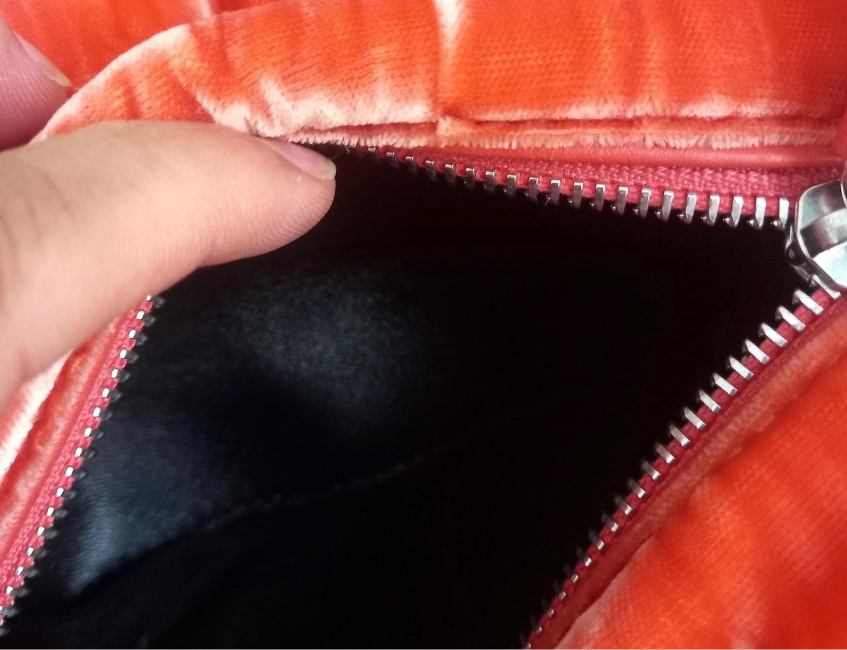 Dries Van Noten Orange Velvet Knot Bag