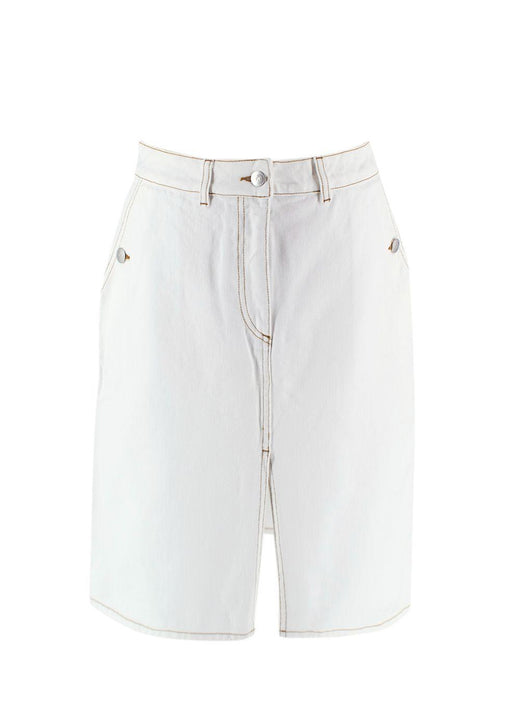 Saks Potts SS23 White Denim Zoe Skirt