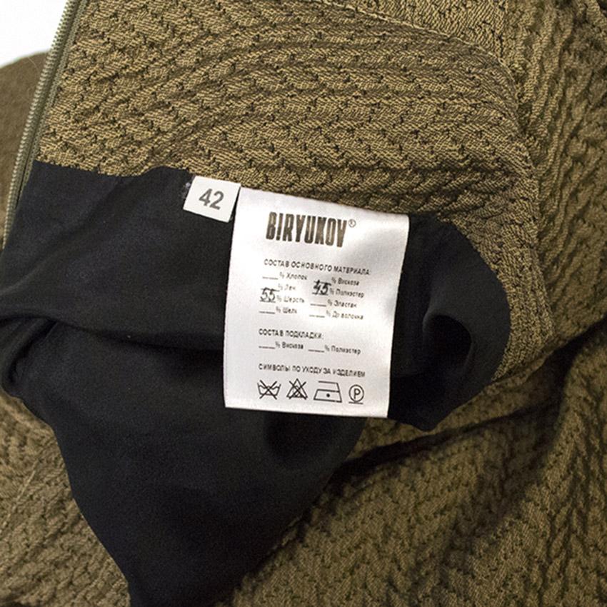 Biryukov Brown Full Skirt with Black Waist