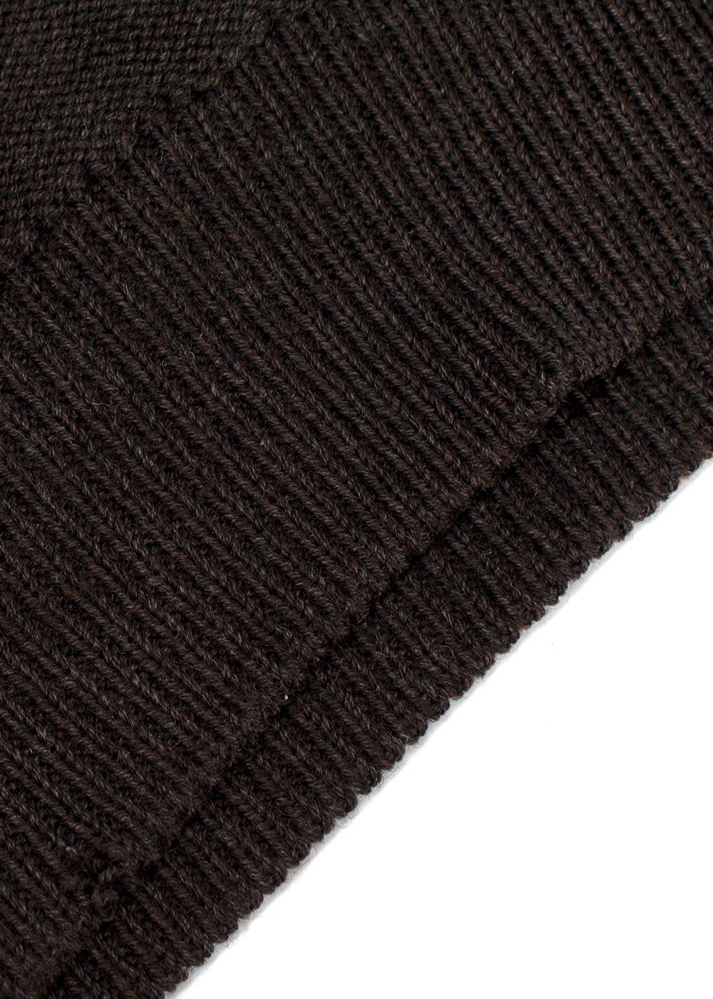 Belstaff Brown Zipped Shoulder Wool Jumper