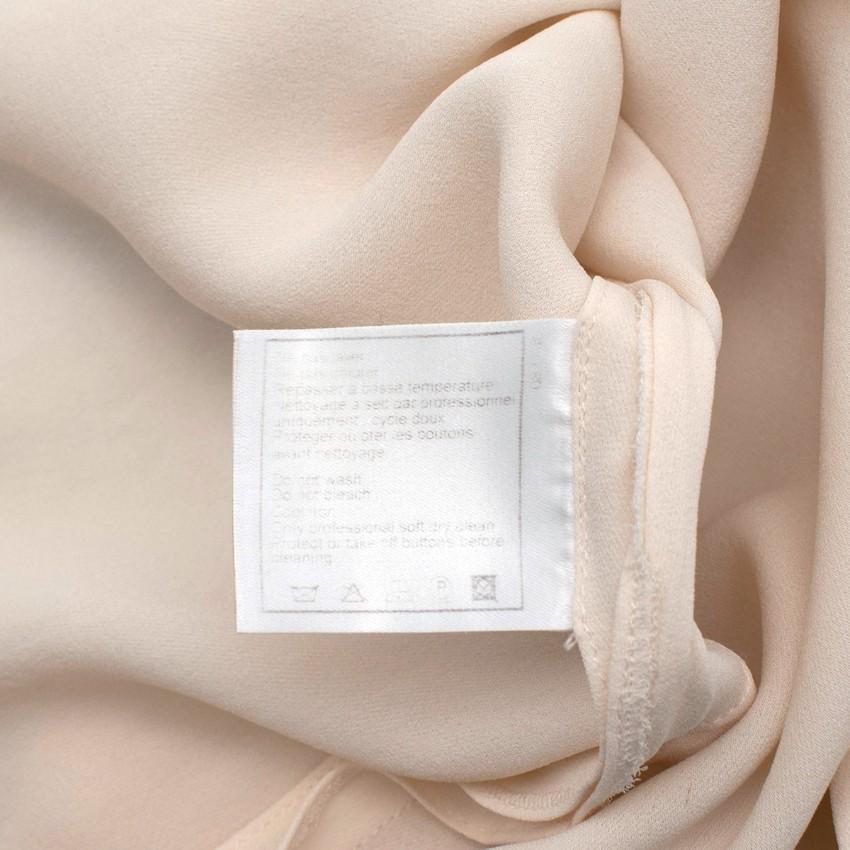 Chanel Cream Silk Sleeveless Shell Top