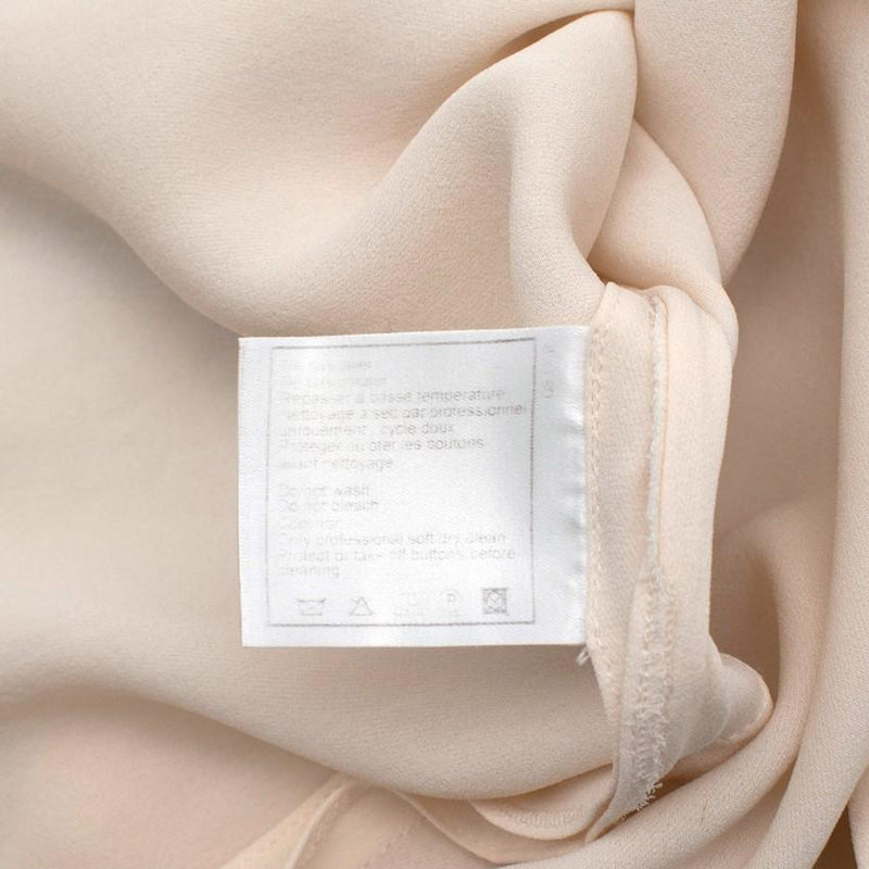 Chanel Cream Silk Sleeveless Shell Top