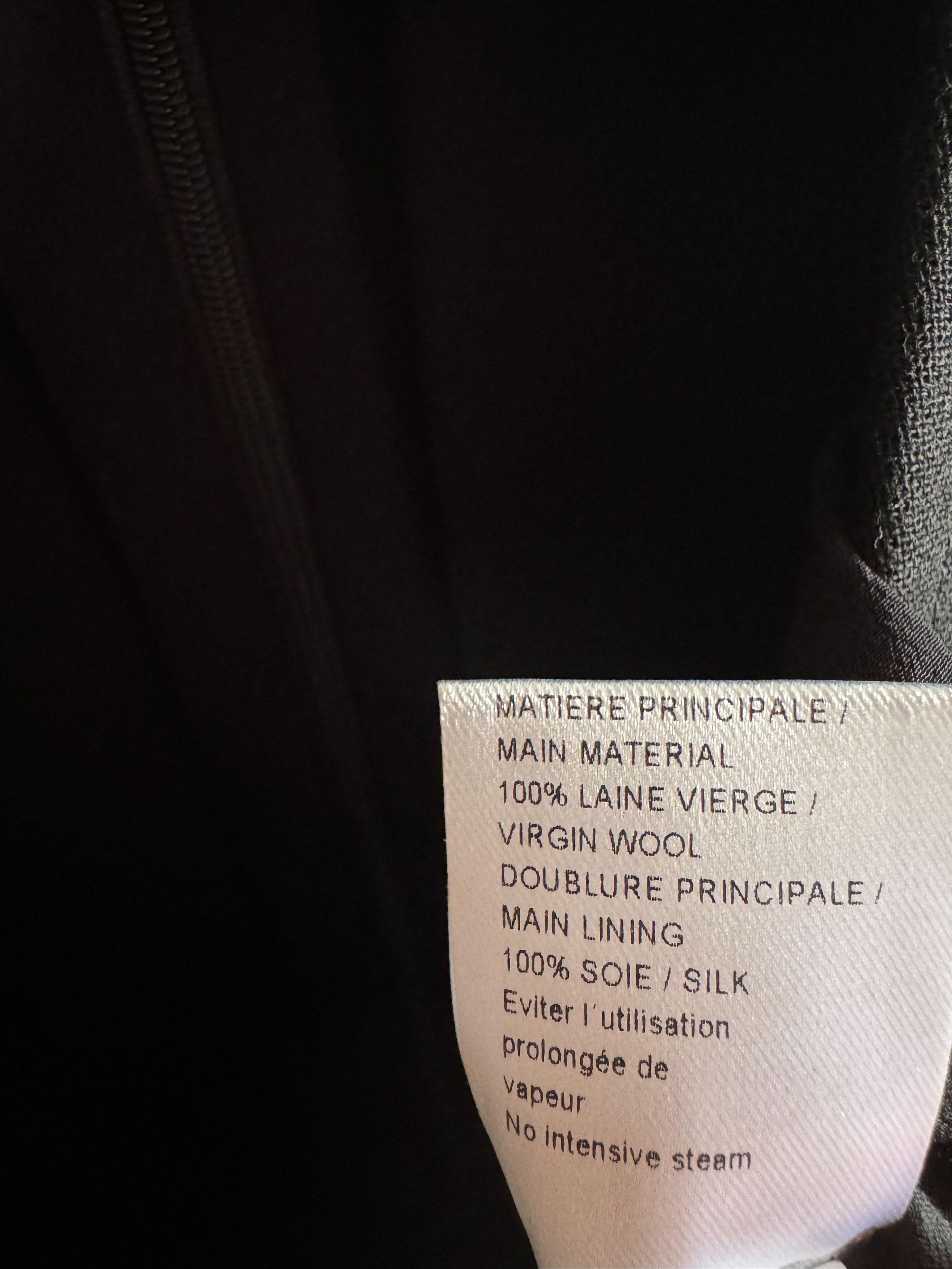 Black Virgin Wool And Silk Mini Dress