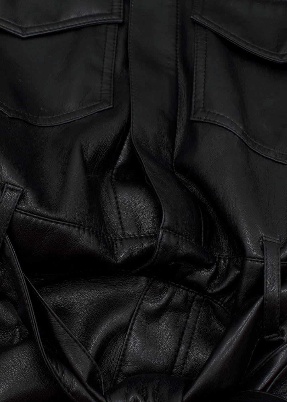 Ashton Black Faux Leather Jumpsuit