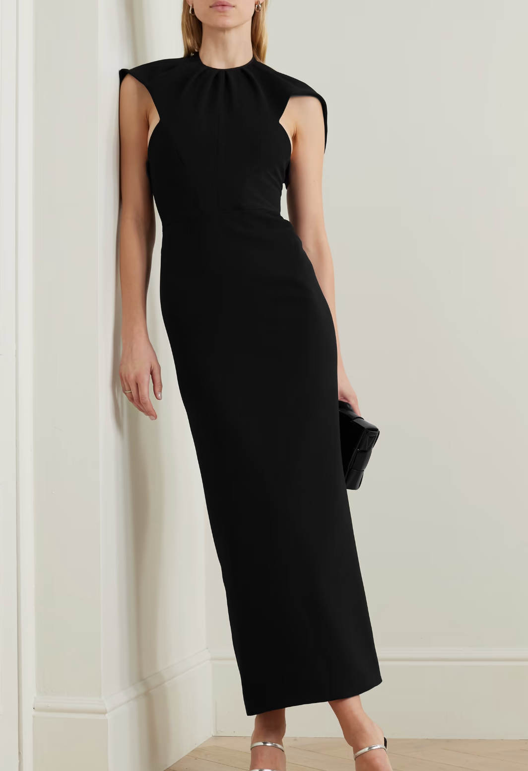 Maticevski Cypress Ruched Crepe Midi Dress