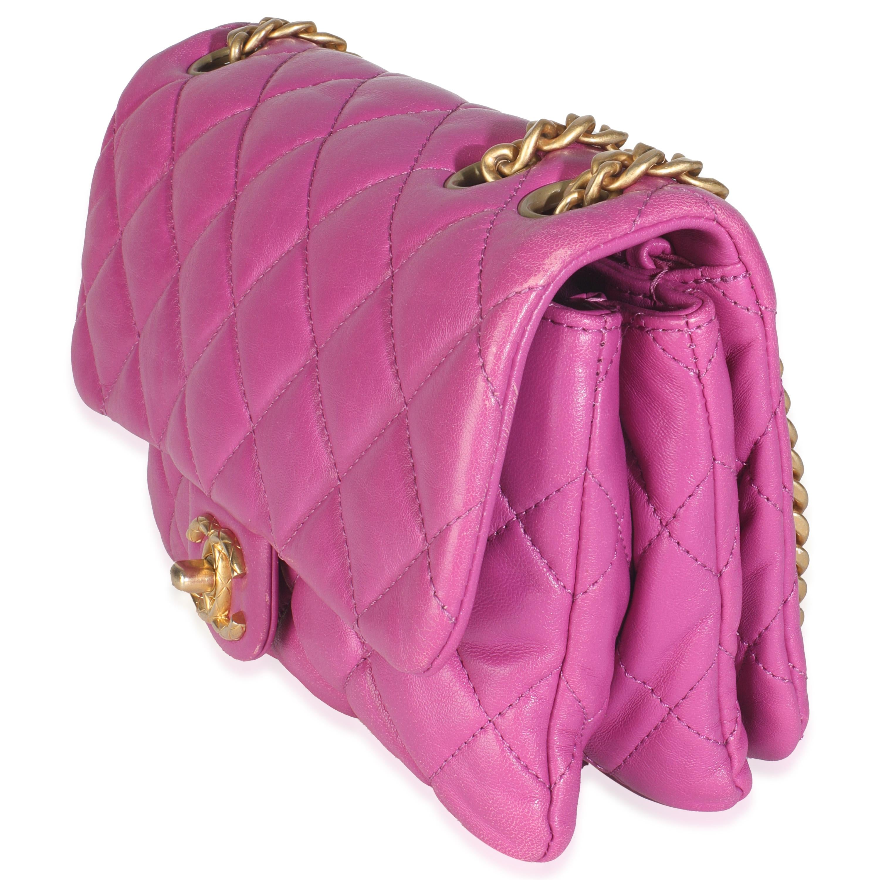 Chanel Shiny Aged Quilted Calfskin Small Pillow Crush Flap Bag