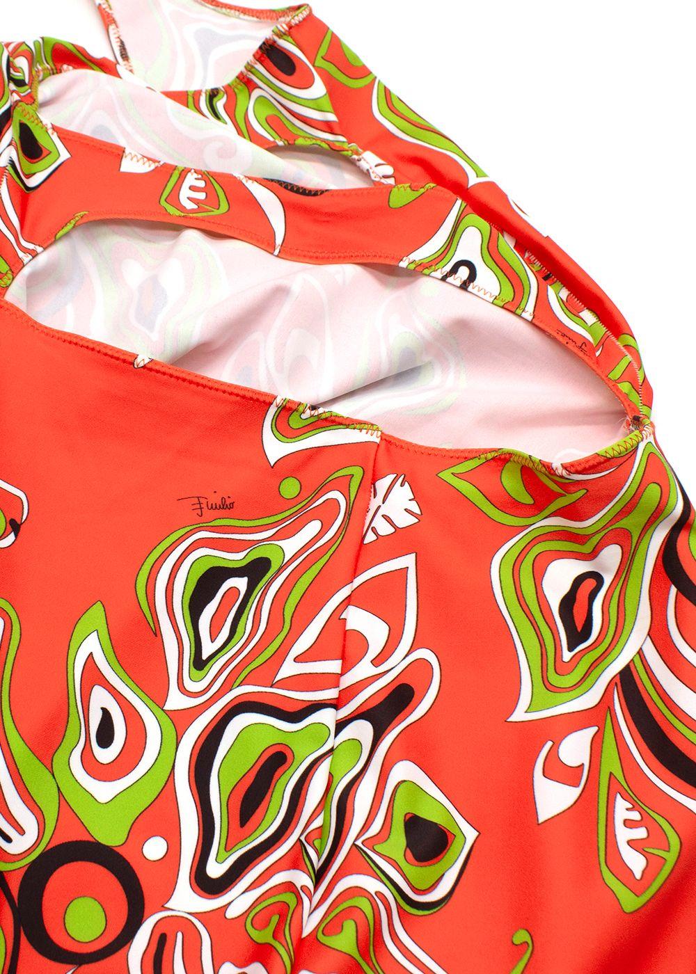 Emilio Pucci Printed Cut Out Mini Dress