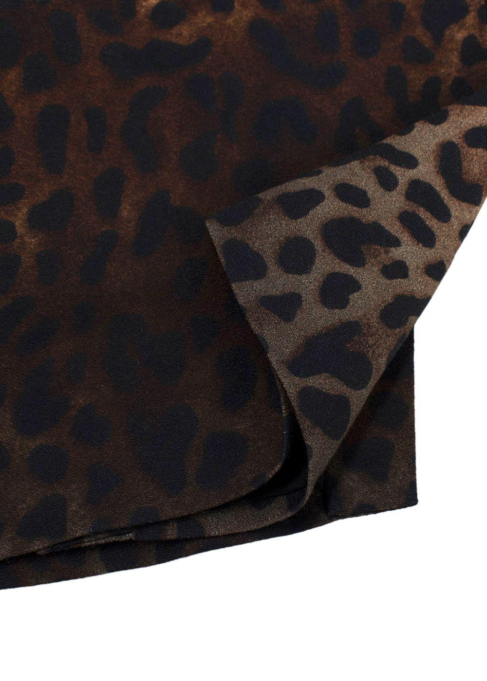 Tom Ford Leopard Print Pencil Skirt