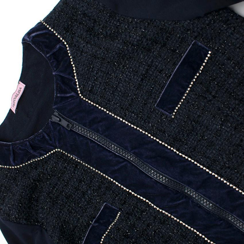 Monnlisa Navy Tweed Short & Jacket Set