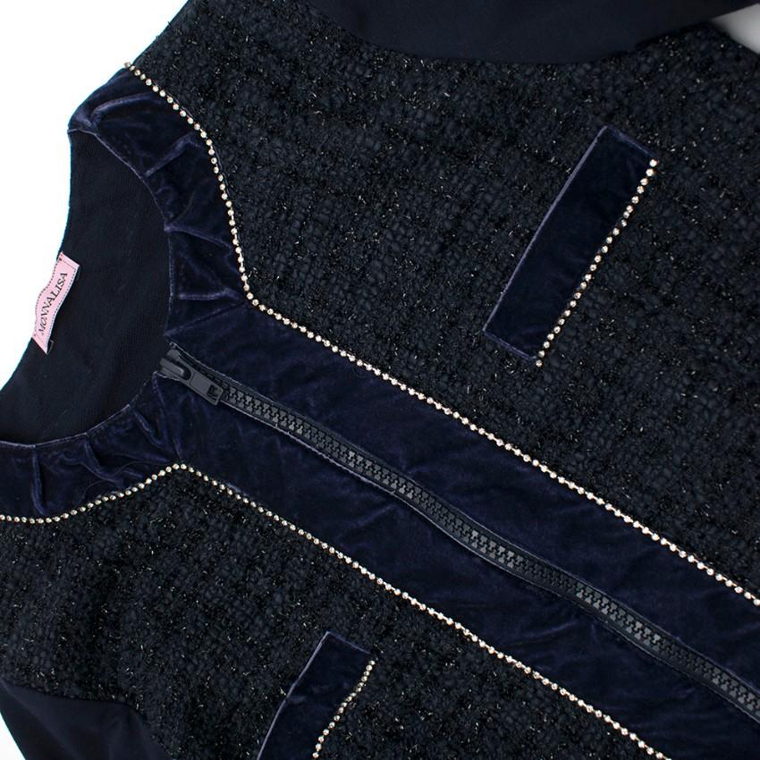 Monnlisa Navy Tweed Short & Jacket Set