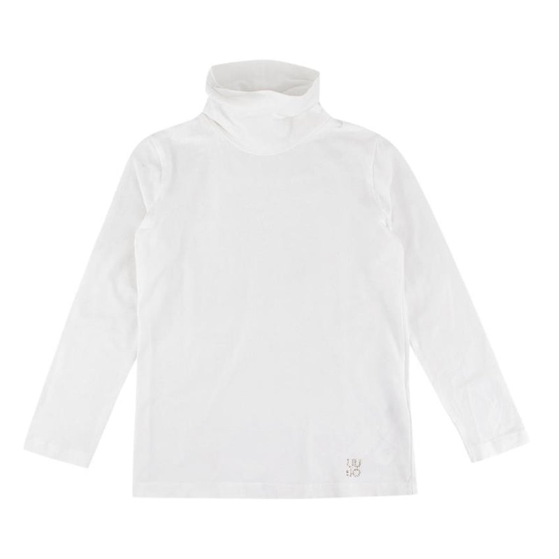 Liu-Jo White Roll-Neck Long-sleeve Top