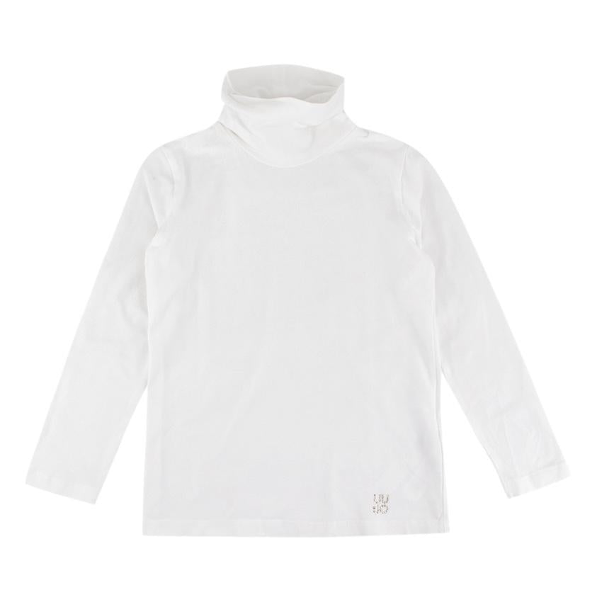 Liu-Jo White Roll-Neck Long-sleeve Top