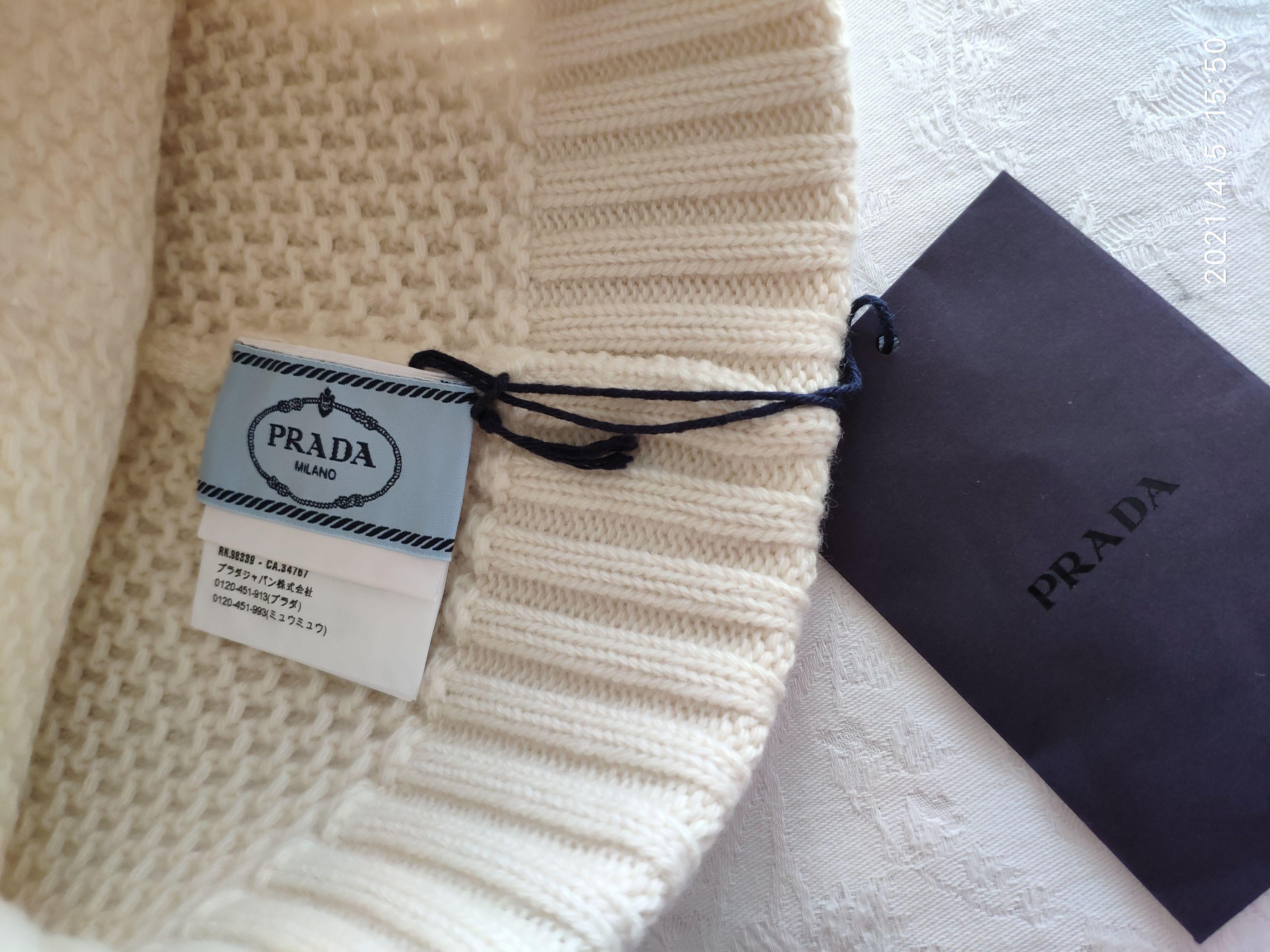 Ivory Waffle Knit Wool-Cashmere Beanie