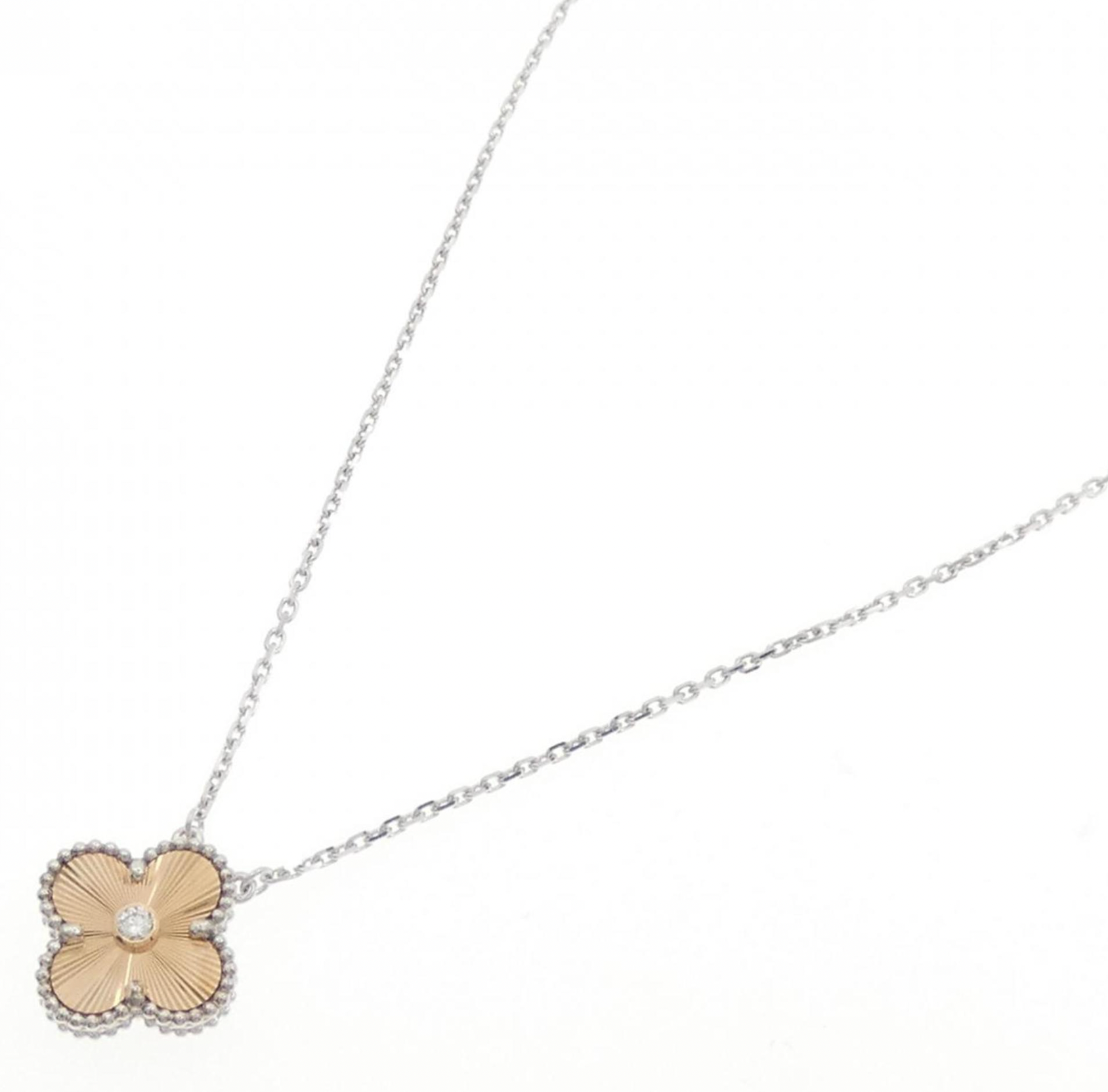 Van Cleef & Arpels White Gold Vintage Alhambra Necklace