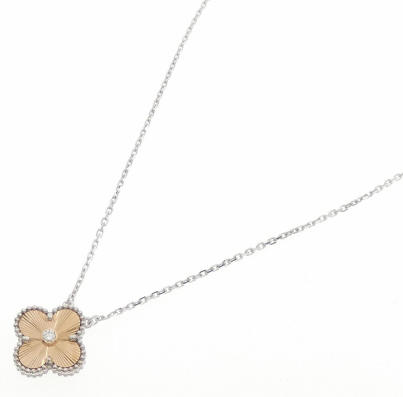Van Cleef & Arpels White Gold Vintage Alhambra Necklace