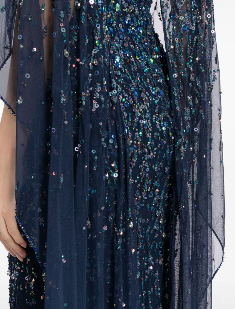 Jenny Packham Delphine Sequin-Embellished Gown Dress