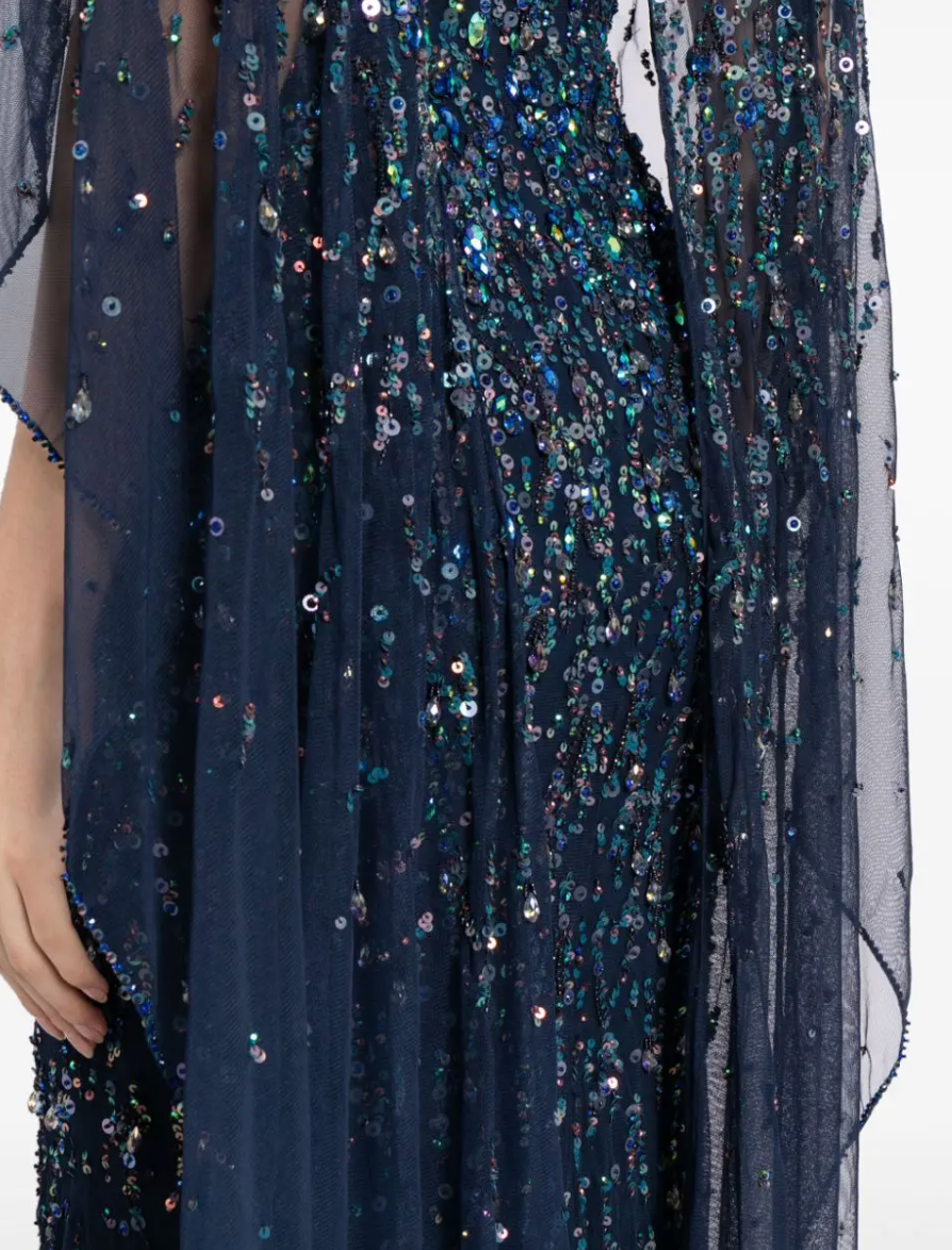 Jenny Packham Delphine Sequin-Embellished Gown Dress