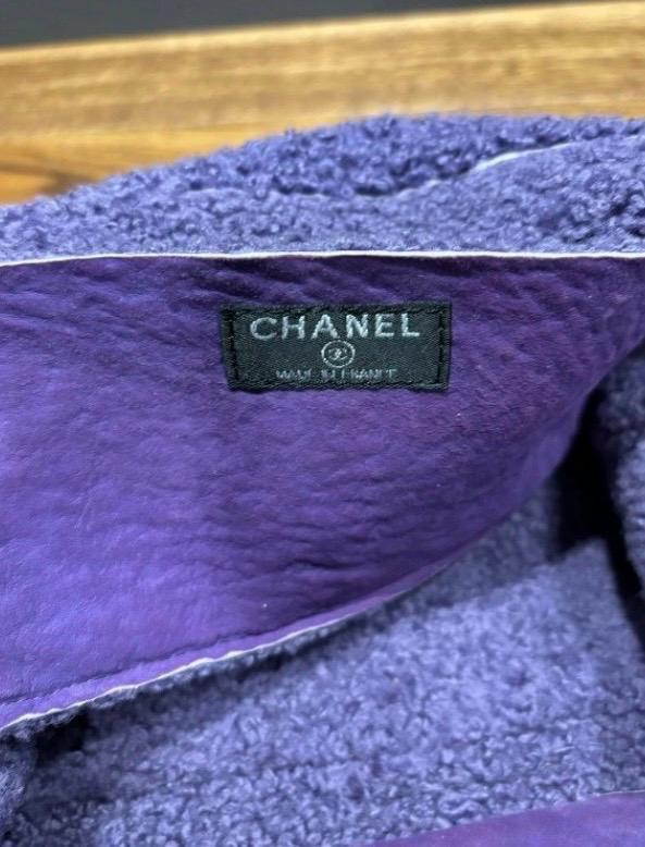 Chanel Purple Sheepskin Shoulder Bag