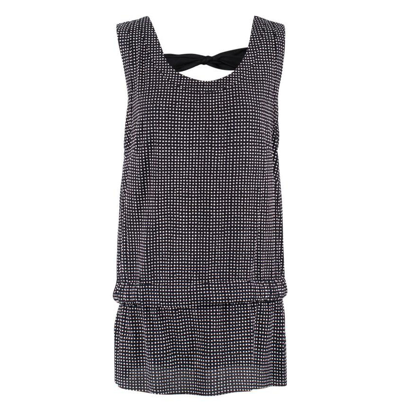 Marni Black Polkadot Tie Back Tunic