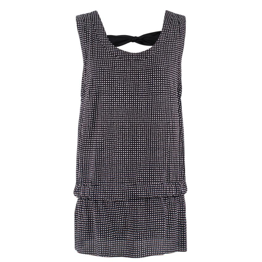 Marni Black Polkadot Tie Back Tunic