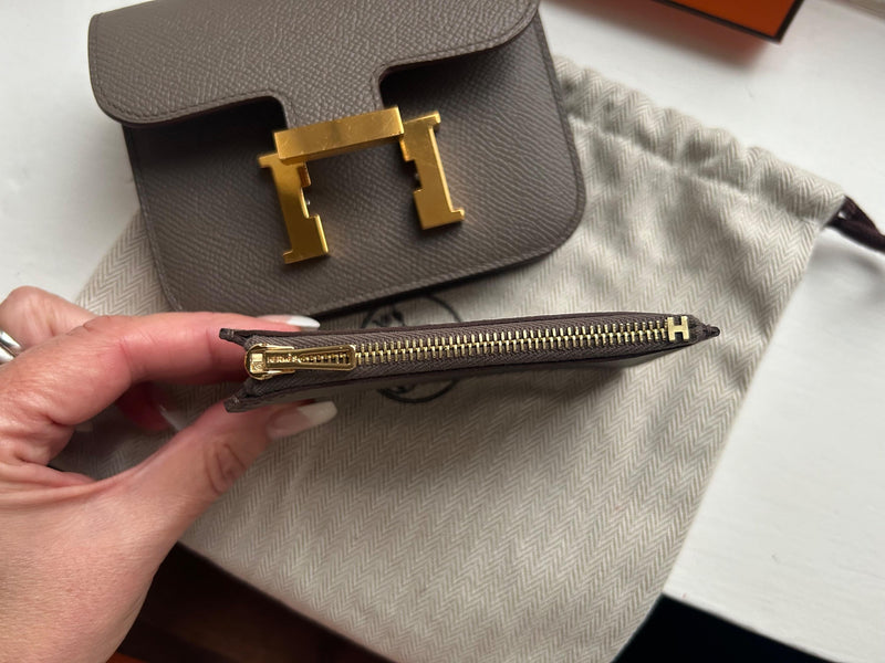 Etain Epsom Leather Constance Slim Wallet