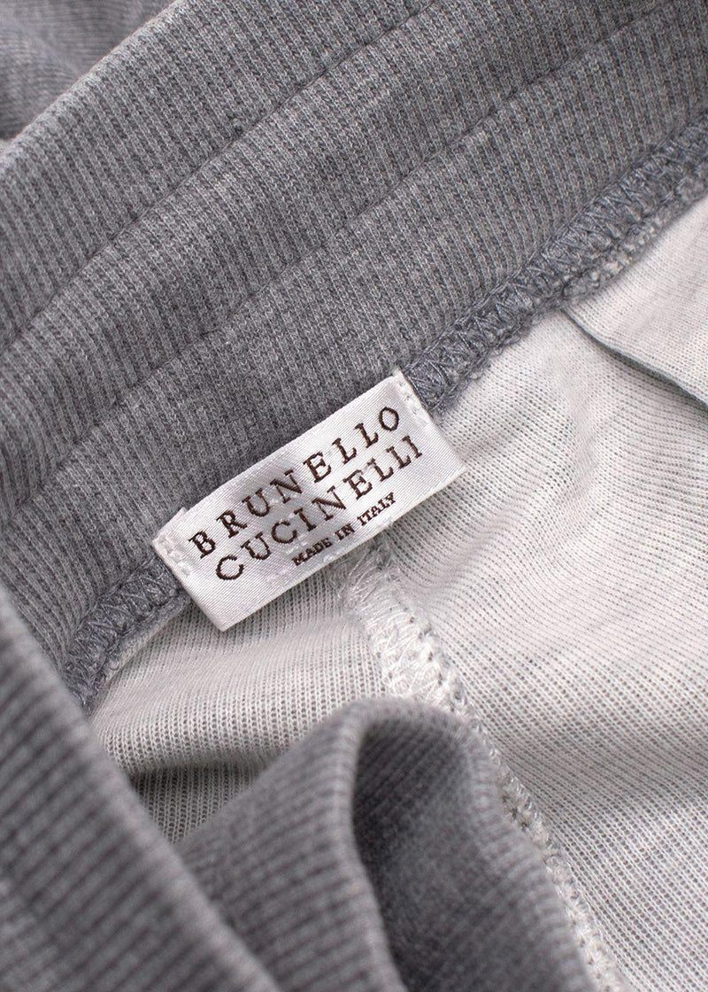 Brunello Cucinelli Grey Cuffed Sweatpants