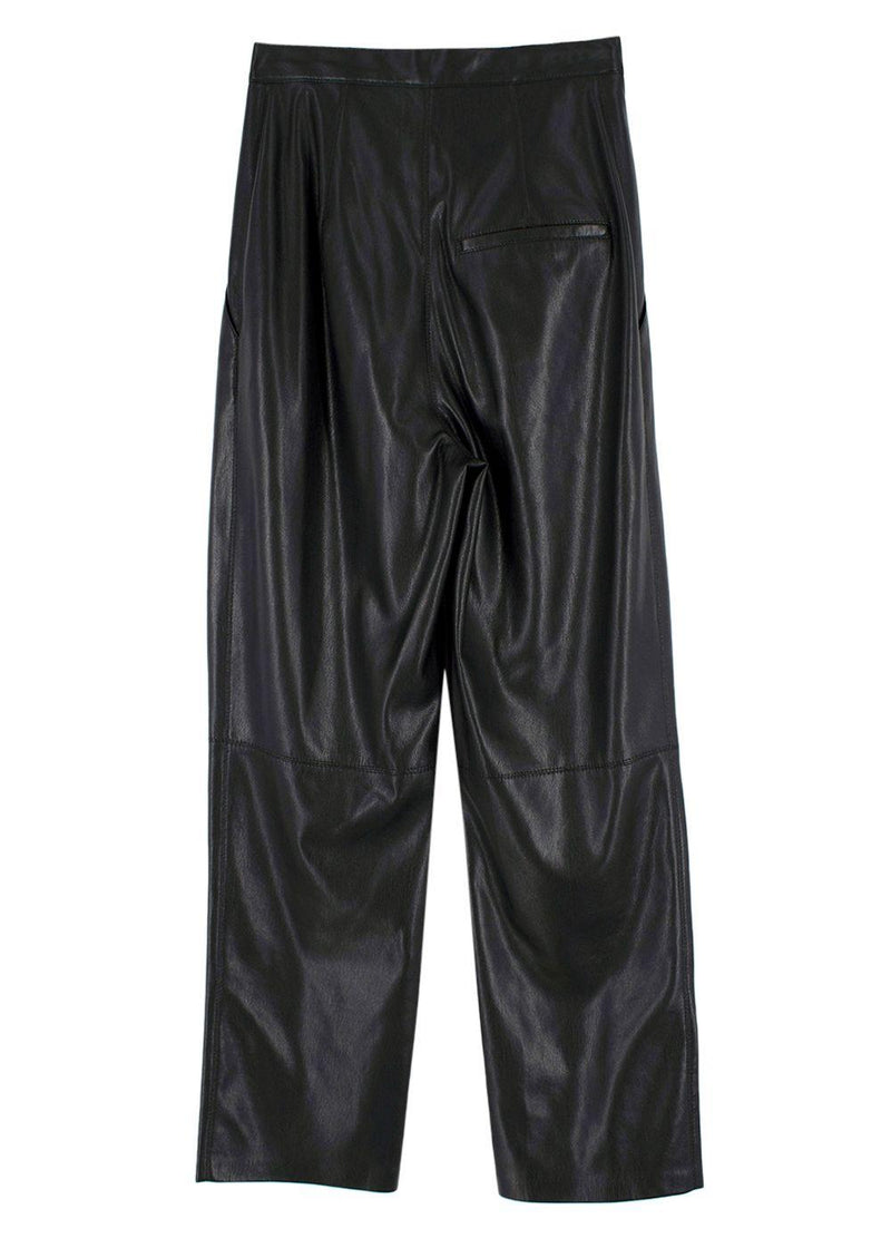 Nanushka Black Vegan Leather Trousers