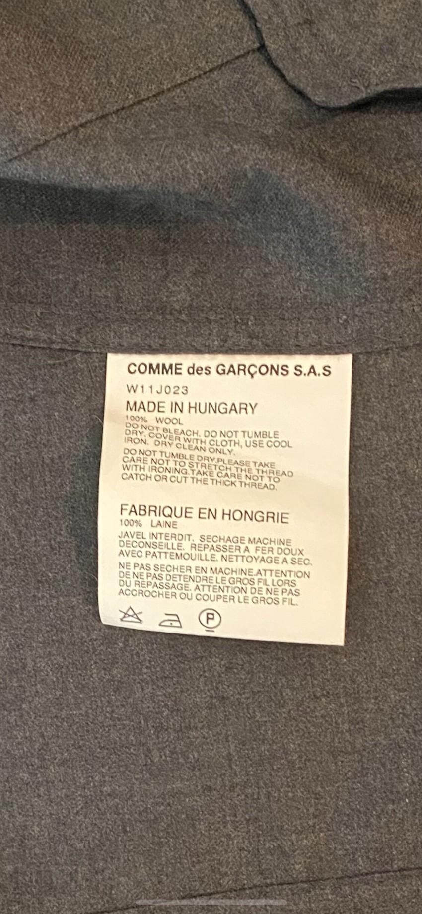 Comme Des Garcons grey wool blazer