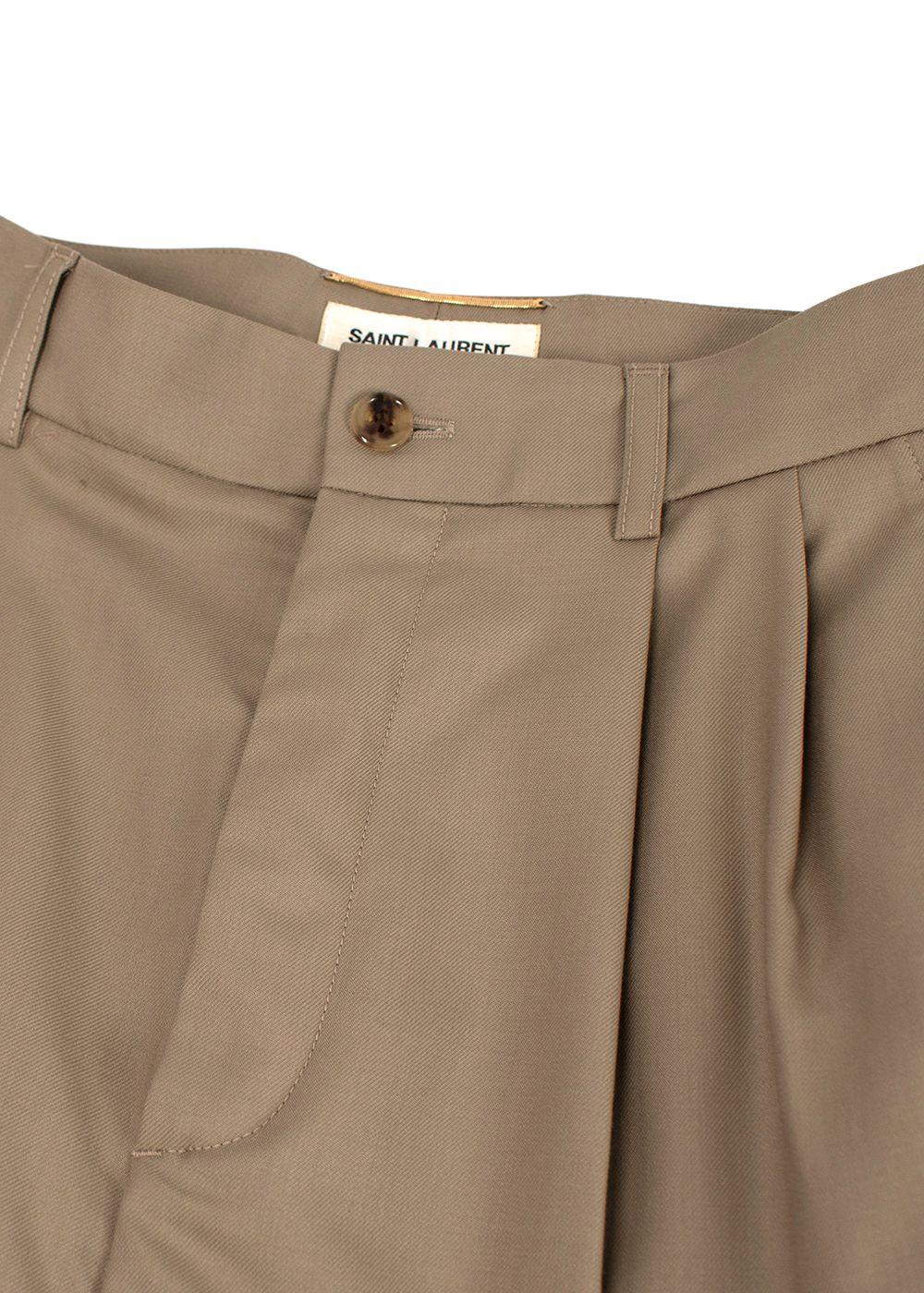 Saint Laurent Beige Tailored Trousers