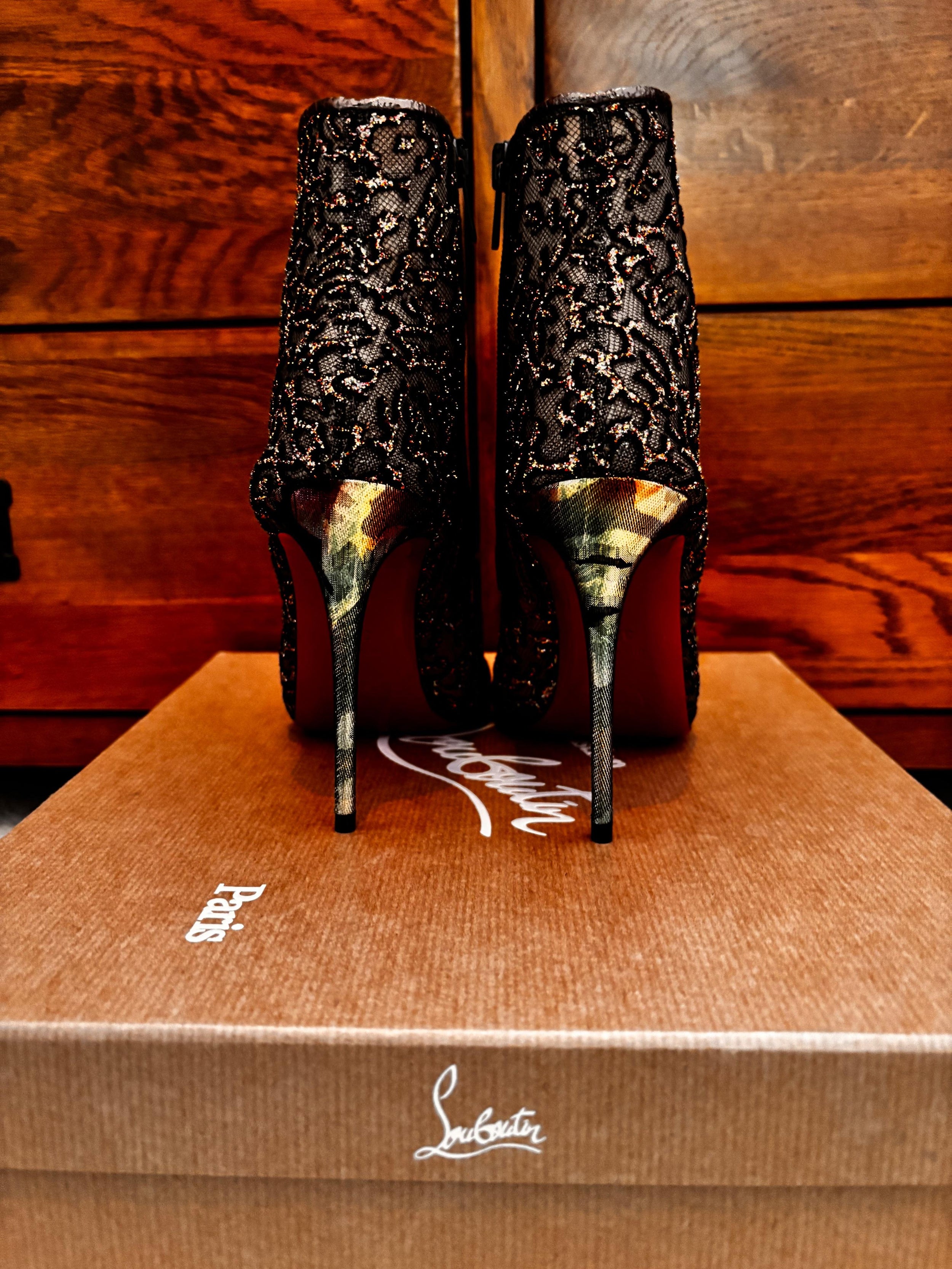 Christian Louboutin Nancy Glitter Booties