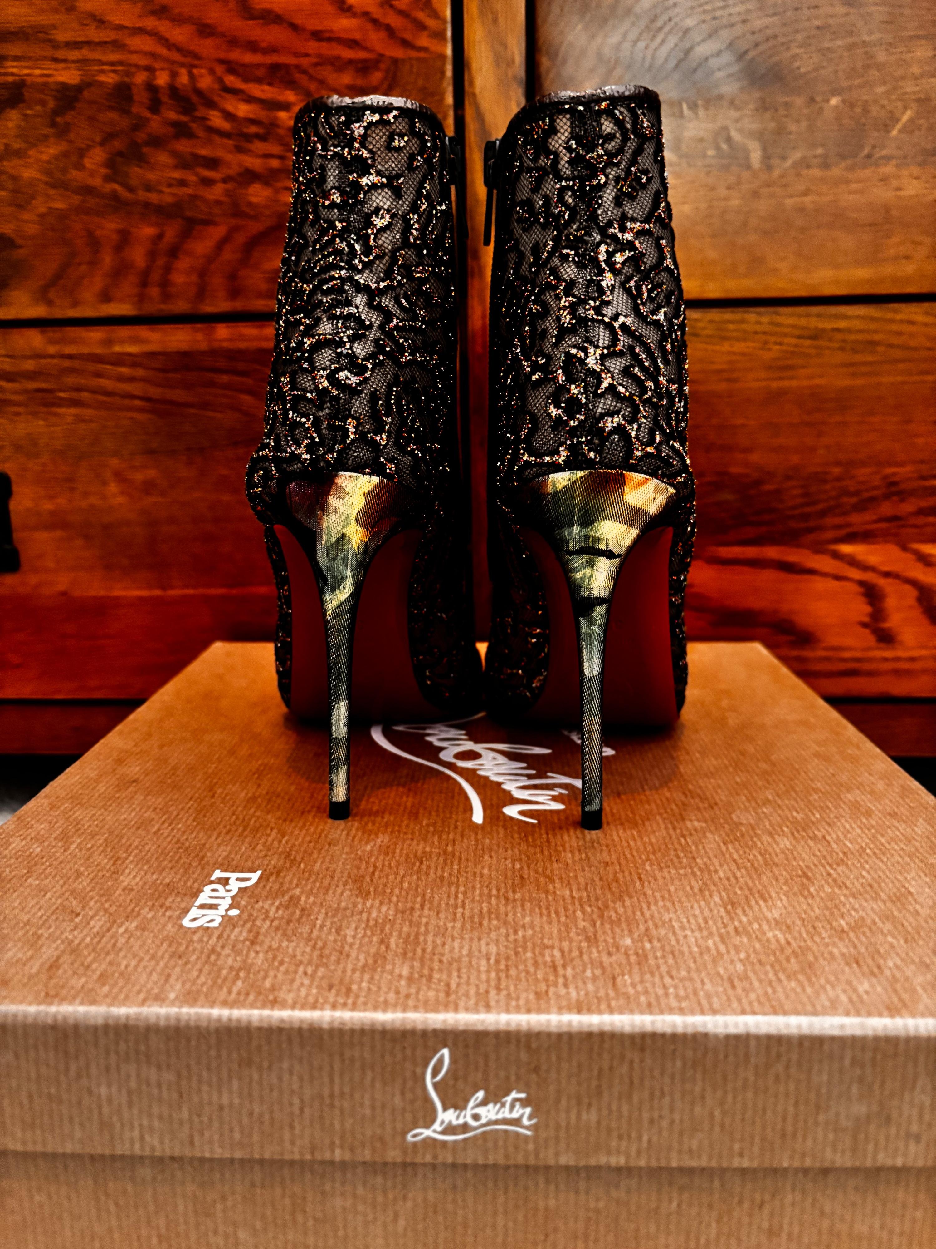 Christian Louboutin Nancy Glitter Booties